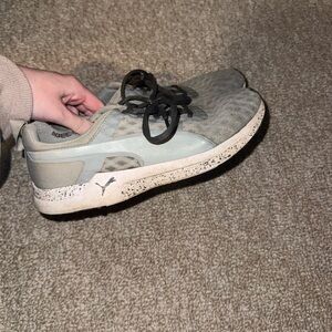 Puma Gray and Black Running Shoes